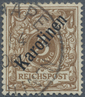 O Deutsche Kolonien - Karolinen: 1900, 3 Pf. Adler Mit Aufdruck "Karolinen" In Type I, Mit K1 PONAPE / - Caroline Islands