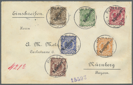 Br Deutsche Kolonien - Karolinen: 1900, Freimarken Mit Aufdruck, Satz R-Brief Mit 20 Pf Steiler Diagona - Caroline Islands