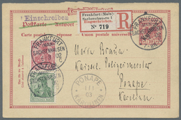 GA Deutsche Kolonien - Karolinen - Ganzsachen: 1902, 10 Pf. Ganzsachenkarte, Antwortteil, Mit Zfr 5 Pf. - Carolines