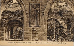 Ruines De L'abbaye De Villers - Le Cloître Et Le Médaillon De Feu L'Architecte CH. Licot V - Villers-le-Bouillet