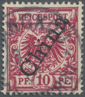 O Deutsche Kolonien - Kiautschou - Mitläufer: 1901, 10 Pfg. Lilarot Mit Steilem Aufdruck, Gebraucht Mi - Kiaochow