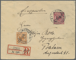Br Deutsche Kolonien - Kiautschou - Mitläufer: 1901. R-Brief Mit Seltener MischFr. Aus Mitläufer Und 1. - Kiauchau