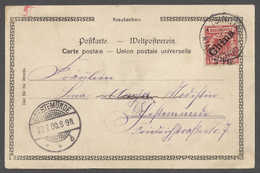 Deutsche Kolonien - Kiautschou: 1900: 5 Pfg. Auf 10 Pfg., Diagonaler Aufdruck, Violetter Strich, Auf - Kiauchau