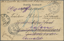 Br Deutsche Kolonien - Kiautschou: 21.09.00: Feldpostkarte Mit Stempel TSINGTAU Geschrieben In "Tsimo" - Kiautchou