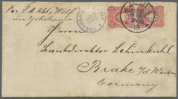 Br Deutsche Kolonien - Marshall-Inseln - Vorläufer: 1889, 26.10. Paar 10 Pfg Adler Mit Stempel "Jaluit" - Marshalleilanden