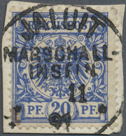 Brfst Deutsche Kolonien - Marshall-Inseln - Vorläufer: 1891, Kleines Briefstück Erhöht Gepr. Jäschke-Lante - Marshall Islands