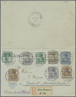 GA Deutsche Kolonien - Marshall-Inseln - Mitläufer: 1908, Antwortpostkarte 2+3 Pfg. Germania Von JALUIT - Marshall Islands