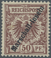 ** Deutsche Kolonien - Marshall-Inseln: 1897. 50 Pfg. Rötlichbraun, Höchstwert Der URDRUCKAUSGABE, Feld - Isole Marshall