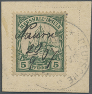 Brfst Deutsche Kolonien - Marshall-Inseln - Besonderheiten: 1907, Hs. Entwertung "Nauru 20/9 07" + Stempel - Marshall