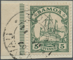 Brfst Deutsche Kolonien - Samoa - Stempel: 1907 5Pf Auf Briefstück Mit K2 "VAUVAU TONGA", Selt. Fremdentwe - Samoa