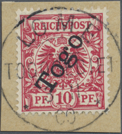 Brfst Deutsche Kolonien - Togo: 1900, Sauber Und Zentrisch Gest. Briefstück, Fotobefund Jäschke-Lantelme B - Togo