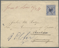 Br Deutsche Kolonien - Togo: 1891. Brief Mit 20 Pf Krone/Adler, Entwertet Mit Hands. Federkreuz Und Neb - Togo