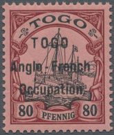 ** Deutsche Kolonien - Togo - Britische Besetzung: 1914, 80 Pfg. In Aufdrucktype I, Postfrische Marke I - Togo