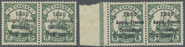 ** Deutsche Kolonien - Togo - Britische Besetzung: 1914, 2 Waagerechte Paare „One Penny Auf 5 Pf Grün”, - Togo