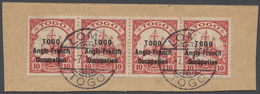 Brfst Deutsche Kolonien - Togo - Britische Besetzung: 1914, 10 Pfg., Sansane-Mangu-Ausgabe, Waagerechter V - Togo
