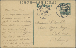 GA Deutsche Kolonien - Togo - Französische Besetzung: 1914, "Occupation Franco-anglais 5 Centimes" Aufd - Togo
