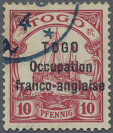 O Deutsche Kolonien - Togo - Französische Besetzung: 1914. 10 Pfg. Rosa, Aufdruck Der Missionsdruckere - Togo