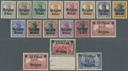 ** Deutsche Besetzung I. WK: Landespost In Belgien: 1916, Freimarken Mit Aufdruck In Postfrischer Luxus - Bezetting 1914-18