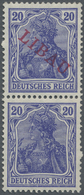 ** Deutsche Besetzung I. WK: Postgebiet Ober. Ost - Libau: 1919, 20 Pfg. Dunkelviolettblau Mit Aufdruck - Occupazione 1914 – 18