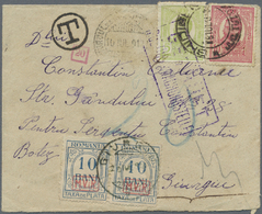 Br Deutsche Besetzung I. WK: Rumänien - Portomarken: 1918. Brief Frankiert Mit 5 Bani Hellgrün Und 10 B - Occupazione 1914 – 18