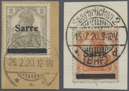 Brfst Deutsche Abstimmungsgebiete: Saargebiet: 1920, 2 Pfg., Type II, Auf Luxusbriefstück, K2 "ST. WENDEL - Andere & Zonder Classificatie
