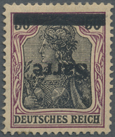 * Deutsche Abstimmungsgebiete: Saargebiet: 1920, Germania Freimarke 50 (Pf) Mit Kopfstehenden Aufdruck - Other & Unclassified
