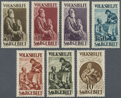 ** Deutsche Abstimmungsgebiete: Saargebiet: 1928, Volkshilfe: Satz 7 Werte Postfrisch Komplett, Die 10 - Autres & Non Classés