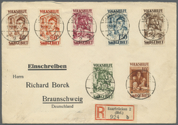 Br Deutsche Abstimmungsgebiete: Saargebiet: 1931, Volkshilfe Satz R-Brief Mit 7 Werten Je Zentrisch Ges - Altri & Non Classificati