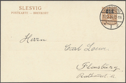 GA Deutsche Abstimmungsgebiete: Schleswig: 1920: Postkarte 7 ½ Pfg., Perfekter DB "FLENSBURG 1k 10/2/20 - Autres & Non Classés