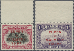 ** Belgische Besetzung - Eupen Und Malmedy: 1920, Freimarken Von Belgien Mit Aufdruck "Eupen & Malmedy" - OC38/54 Belgische Bezetting In Duitsland