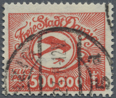 O Danzig: 1923, Flugpost-Ausgabe 500 000 M, Gestempeltes Exemplar, Signiert Infla Berlin Und Gruber BP - Altri & Non Classificati