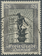 O Danzig: 1929, 25 Pfg. Internationale Philatelistische Ausstellung Dunkelgraublau/schwarz, Entwertet - Andere & Zonder Classificatie