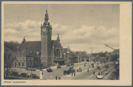 Br Danzig: 1939, 5 Pf Orange Wappen U. 10 Pf G. Mendel, MiF Auf AK Danzig-Hauptbahnhof Mit Tagesstempel - Andere & Zonder Classificatie