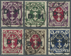 O Danzig - Dienstmarken: Wappen 75 Pfg. - 4 Mk., Qualitätssatz MIT SAUBEREM BEDARFSSTEMPEL, Seltene Au - Altri & Non Classificati