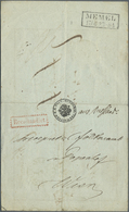 Br Memel: 1865: "MEMEL 17/6" Sowie Roter Zackenkranzstempel "Recomandiert" Beide Besonders Klar Rücksei - Memel (Klaïpeda) 1923