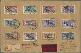 Memel: 1920, "Flugpost" Aufdruck-Ausgabe Komplett, Dabei Die Sehr Seltene 3 Mark "MEMEL" Nicht Kursi - Memel (Klaïpeda) 1923