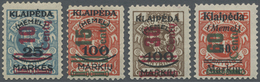 * Memel: 1923, 10 C. Bis 60 C. Aufdruck-Ausgabe, Jeweils Mit Aufdrucktype III, Kompletter Ungebrauchte - Memelland 1923