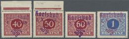 ** Sudetenland - Karlsbad: 1938, 40 H. Bis 1 Kc. Portomarken, Vier Postfrische Pracht-Werte, Alle Signi - Sudetenland