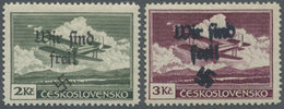 * Sudetenland - Reichenberg: 1938, 2 Kc. Und 3 Kc. Flugpost, Zwei Ungebrauchte Prachtstücke, Mehrfach - Sudetenland