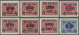 * Sudetenland - Rumburg: 1938, 100 H. Auf 5 H. Bis 100 H. Auf 1 Kc. Portomarken, Kompletter Ungebrauch - Sudetenland