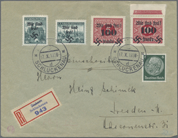 Br Sudetenland - Rumburg: 1938, 2 Briefe Per Einschreiben Mit Angegebener Frankatur Freimarkenausgabe „ - Région Des Sudètes