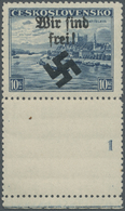 ** Dt. Besetzung II WK - Böhmen Und Mähren - Mährisch-Ostrau: 1939, 10 Kc. Schwarzkobaltblau Postfrisch - Occupazione 1938 – 45