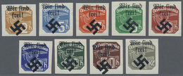 ** Dt. Besetzung II WK - Böhmen Und Mähren - Mährisch-Ostrau: 1939, 2 H. Bis 1 Kc. Zeitungsmarken, Komp - Occupation 1938-45