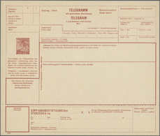 GA Dt. Besetzung II WK - Böhmen Und Mähren - Ganzsachen: 1939. Telegrammblatt 40 (50) H Lindenzweig, We - Bezetting 1938-45