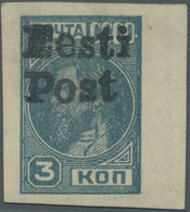 * Dt. Besetzung II WK - Estland - Elwa: 1941, 3 K. Dunkelgrünlichblau Mit Handstempel-Aufdruck, Postfr - Occupazione 1938 – 45