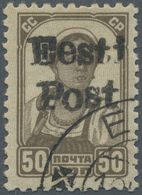 O Dt. Besetzung II WK - Estland - Elwa: 1941, 50 K. Braun Mit Handstempel-Aufdruck, Gestempelt, Pracht - Bezetting 1938-45