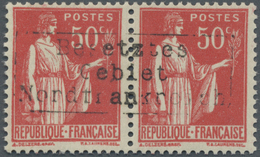 * Dt. Besetzung II WK - Frankreich - Dünkirchen: 1940, Frankreich 50 C. Rot Im Waagerechten Paar Mit A - Bezetting 1938-45