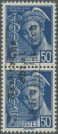 * Dt. Besetzung II WK - Frankreich - Dünkirchen: 1940, Merkur 50 C. Blau Im Waagerechten Paar Mit Aufd - Occupation 1938-45