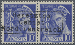 * Dt. Besetzung II WK - Frankreich - Dünkirchen: 1940, 10 C. Merkur Im Waagerechten Paar Mit Aufdruck - Occupation 1938-45