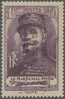 * Dt. Besetzung II WK - Frankreich - Dünkirchen: 1940, 1 Fr. + 50 C. Marschall Foch Mit Aufdruck In Ty - Occupazione 1938 – 45